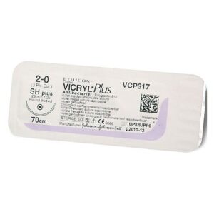 Vicryl Plus Violet Absorbable Sutures FS2, 5/0, 45cm