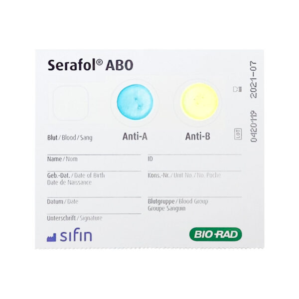 Serafol AB0 Bedside Cards