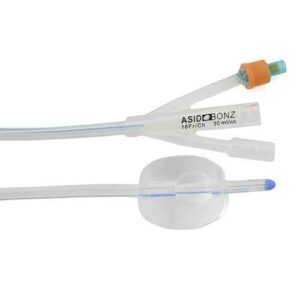 UROSID Basic Nelaton Silicone Balloon Catheter, Triple Lumen